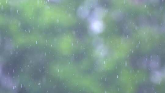 夏天雷雨大雨特写空镜