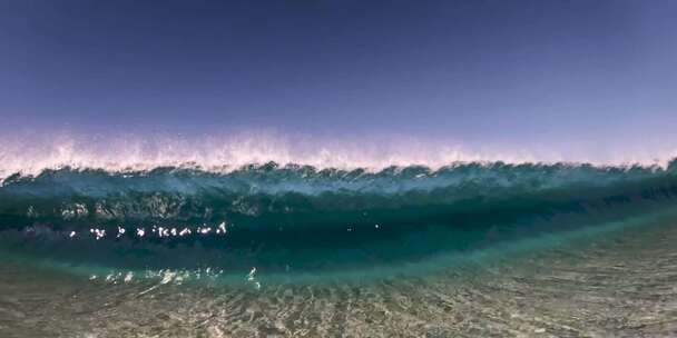 海浪巨浪升格慢镜头