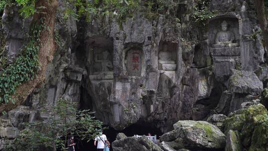 杭州灵隐寺飞来峰塑像