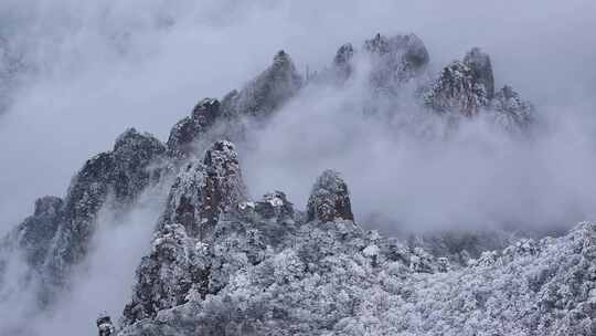 安徽黄山雪景