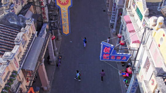 珠海斗门清朝旧街骑楼老街电影取景地