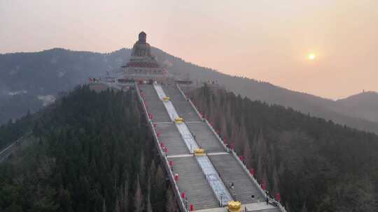 烟台南山大佛航拍