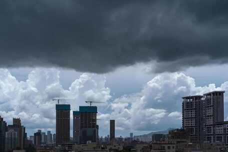 极端天气风起云涌延时