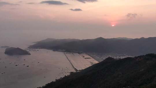 广东汕头航南澳岛日出大海朝霞