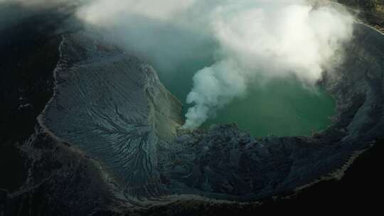 火山喷发海景地质景观