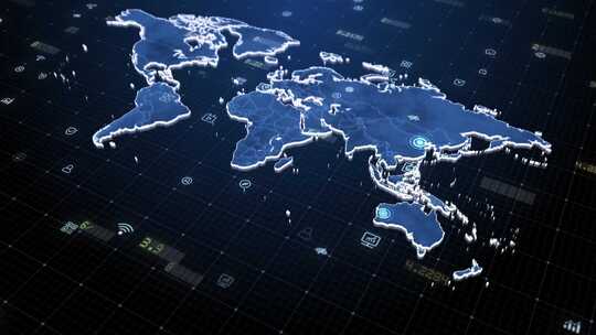 世界地图商业网络数字背景