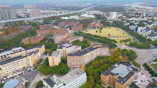 浙江省宁波大学航拍风光