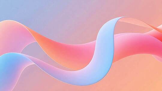 渐变色彩抽象波浪画面