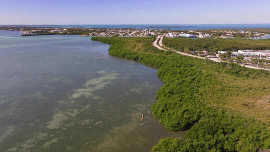 皮划艇，Tavernier Key，红树