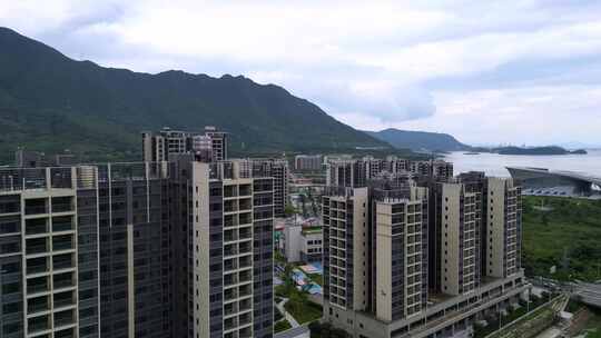 航拍深圳大鹏坝光建设