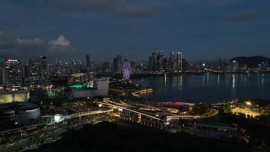 欢乐港湾前海夜景