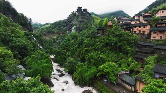 江西上饶望仙谷航拍