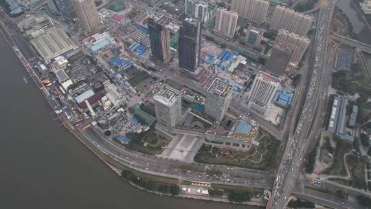 广州国际金融城建设吊臂开发房地产CBD视频素材模板下载