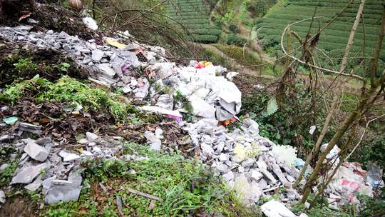 农村白色垃圾垃圾遍地生态环保环境破坏