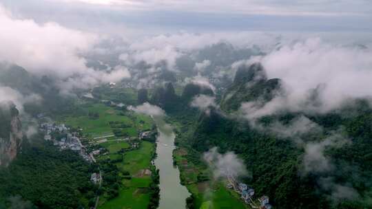 桂林山水喀斯特自然风光视频素材模板下载