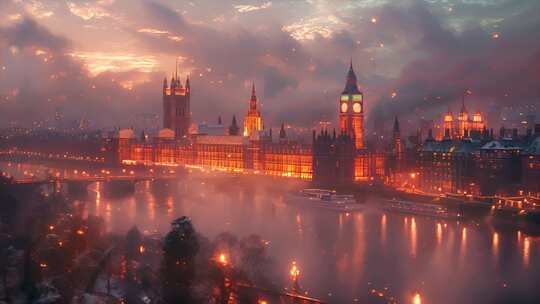 英国伦敦城市风景风光ai素材原创