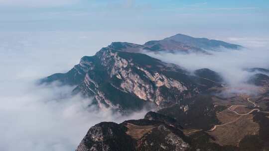 大山山川山脉云海航拍4k25帧