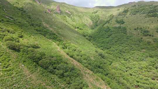 北京门头沟灵山自然风景区东灵山航拍