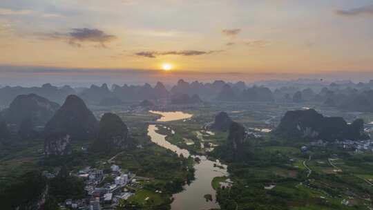 航拍风景 桂林山水 大美中国 壮丽山河