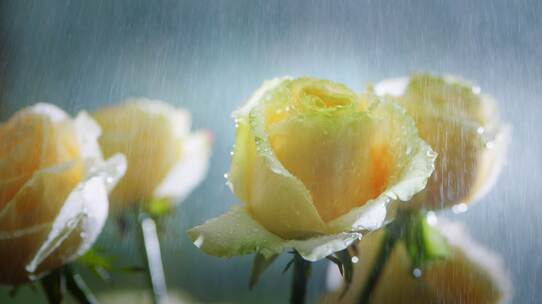 【原创实拍】玫瑰花唯美下雨玫瑰三八妇女节