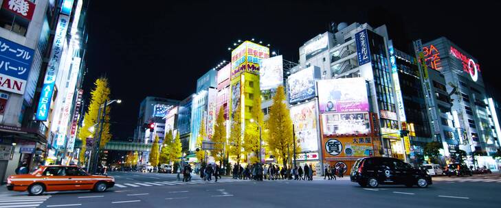 日本人商业街交通实拍