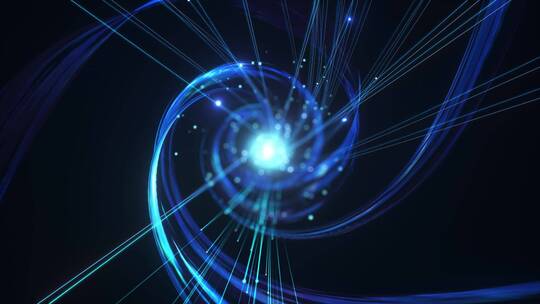 蓝色科技粒子logo演绎AE模版