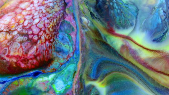 彩色气泡流动的纹理背景