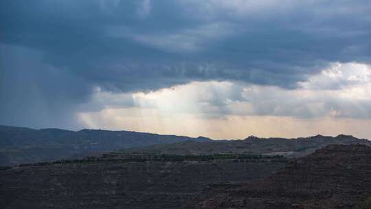 山西临汾永和县黄河乾坤湾暴雨前夕