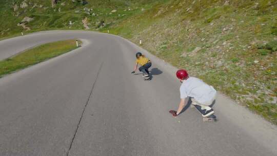 长板速降运动FPV航拍