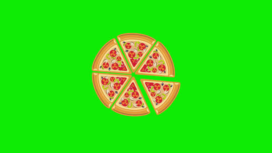 披萨绿幕动画
