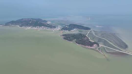 上饶市鄱阳县长山岛鄱阳湖湿地航拍自然风光