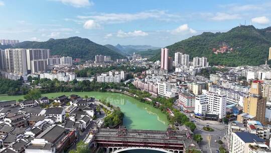 4k60-贵州省铜仁市中南门古城航拍