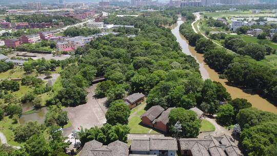 航拍江西瑞金叶坪红色旅游景区视频素材模板下载