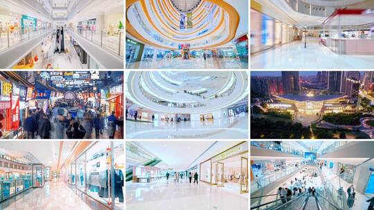 高端商场商业街延时高清在线视频素材下载