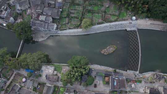 4k景德镇瑶里古镇水乡航拍全景