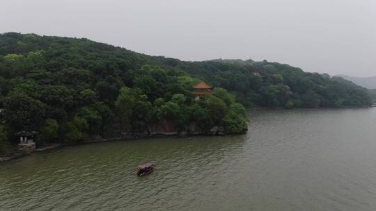 航拍无锡太湖风景