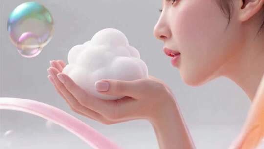 洗面奶 洁面乳泡沫 广告素材