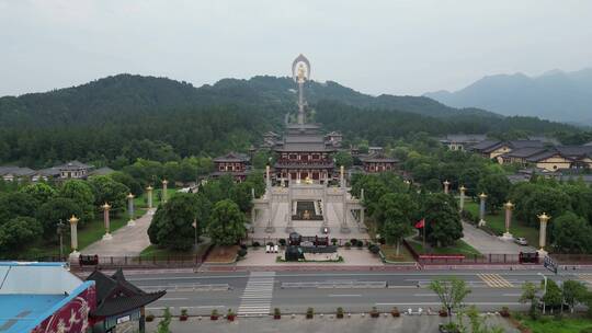 江西九江东林寺东林大佛视频素材模板下载