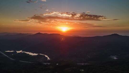 丹景山狮子宝城市森林公园日出