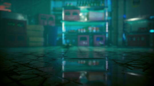 沐浴在霓虹灯下的空无一人的亚洲酒吧视频素材模板下载