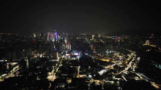 南京城市夜景灯光中华门老门东秦淮河