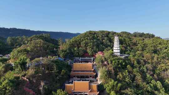 航拍四川宜宾白塔山景区