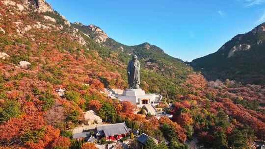 青岛崂山青岛秋景青岛太清宫航拍