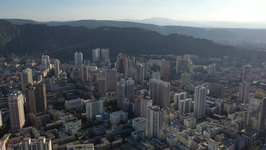 甘肃兰州摩天大楼高楼建筑群天际线城市景观