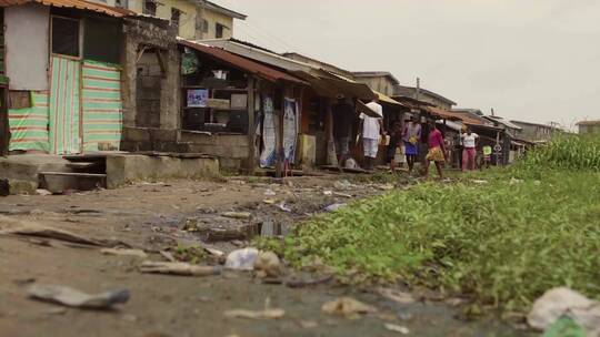 尼日利亚贫民窟视频素材模板下载