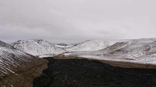 山脉，雪，玄武岩，冰