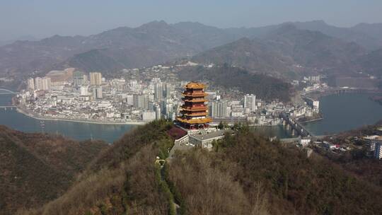 4k航拍乡村城市风光美景