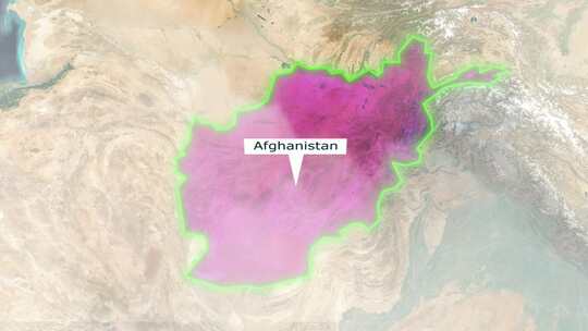 阿富汗地图-云效应视频素材模板下载