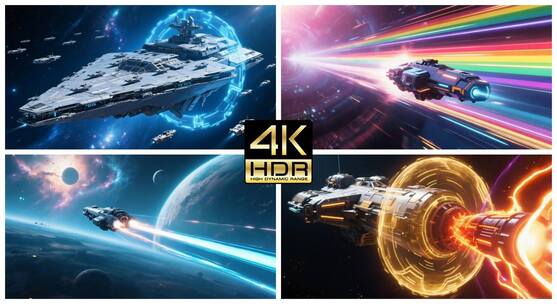 未来科技飞船穿越星际传送门