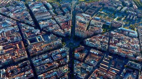 西班牙马德里建筑与城市景观航拍